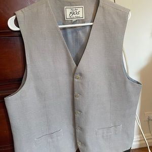 Jos A Bank Gray linen vest size Large